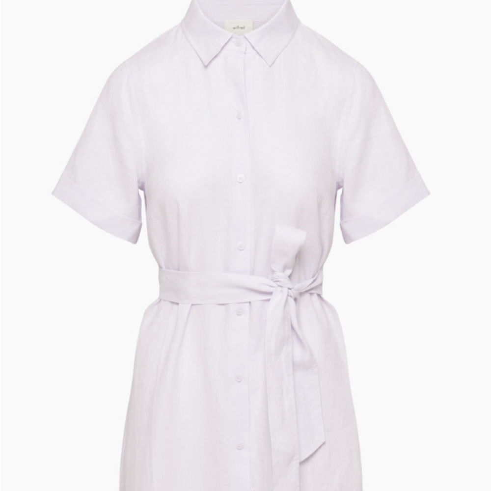 Aritzia Wilfred Eleta Maxi linen dress iced lavender
